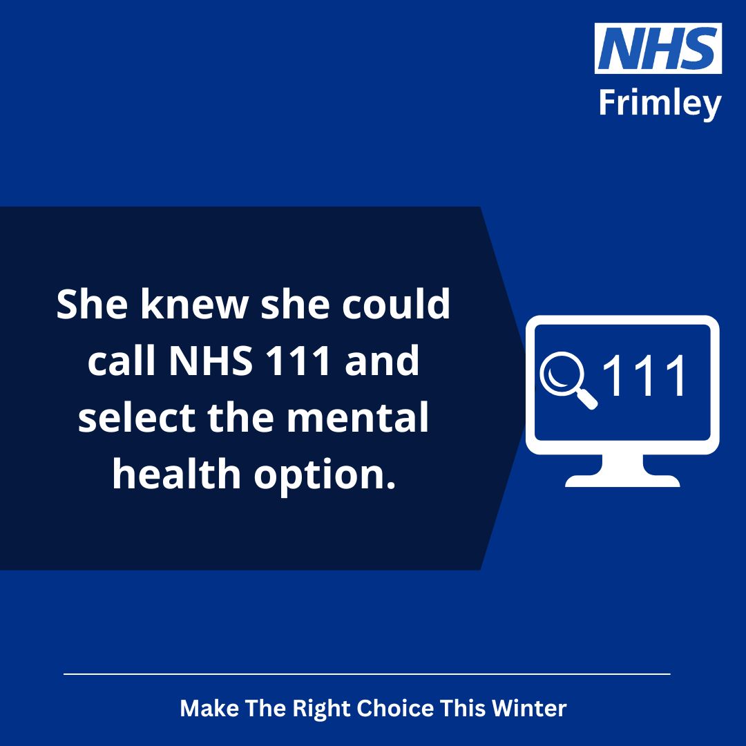 NHS 111 social media asset - mental health 2
